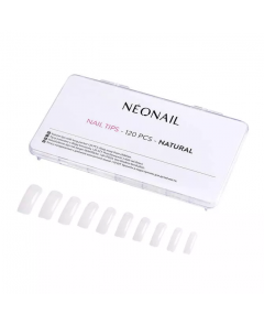 Neo Nail tipsy naturalne z długą kieszonką 120 sztuk