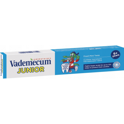 Vademecum Junior 6+ pasta do zębów dla dzieci o smaku świeżej mięty 75ml