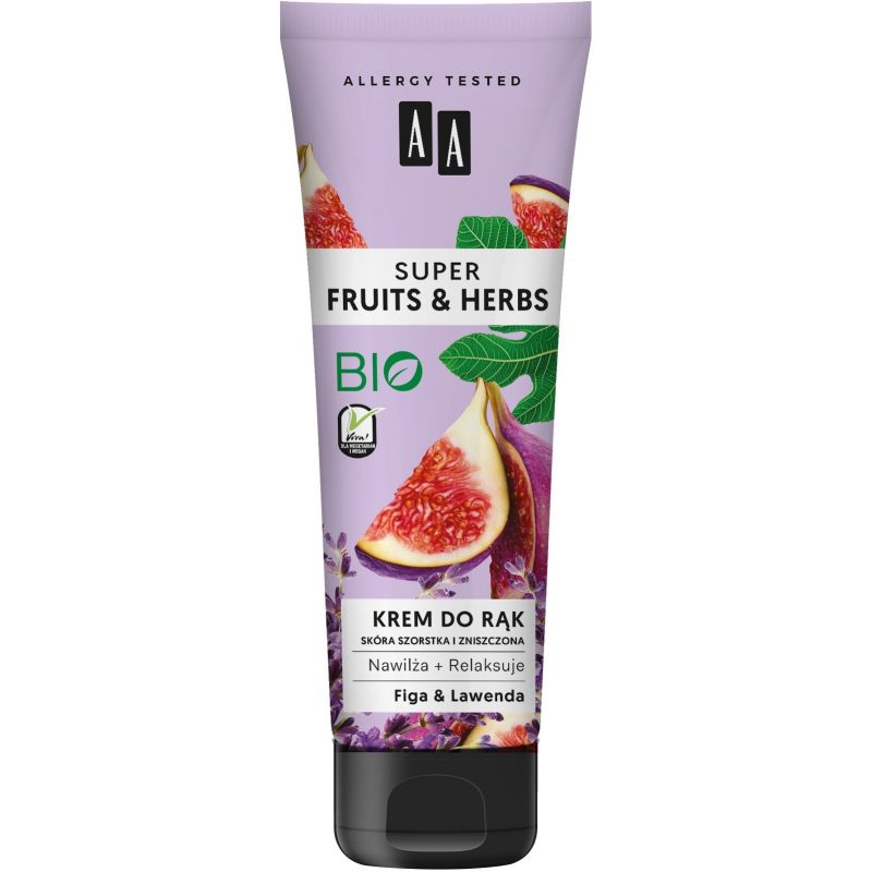 AA Super Fruits&Herbs krem do rąk figa&lawenda 100 ml