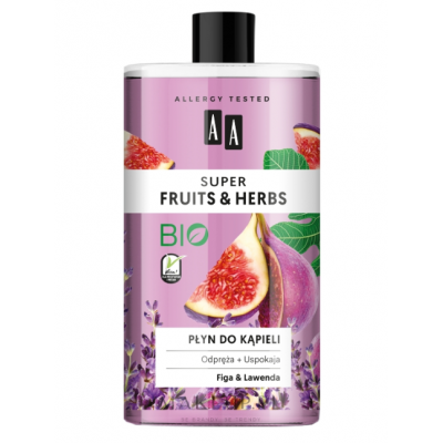 AA Super Fruits&Herbs płyn do kąpieli figa&lawenda 750 ml