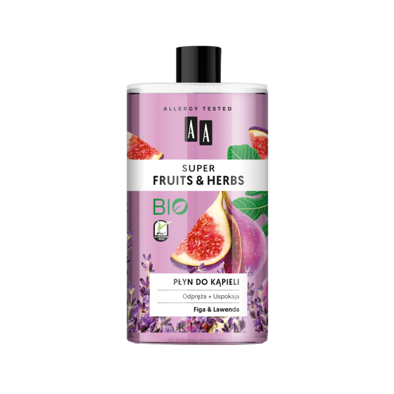 AA Super Fruits&Herbs płyn do kąpieli figa i lawenda 750 ml