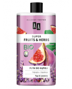 AA Super Fruits&Herbs płyn do kąpieli figa i lawenda 750 ml