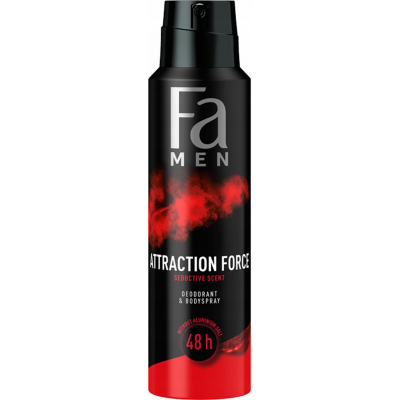 Fa MEN Attraction Force 48h dezodorant w sprayu o uwodzicielskim męskim zapachu 150 ml