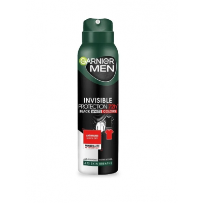 GARNIER MEN Dezodorant spray INVISIBLE PROTECTION 72H BLACK WHITE COLORS
