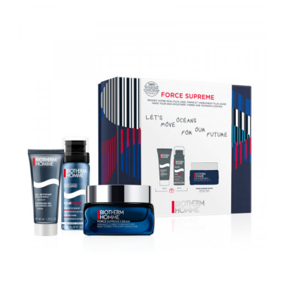 BIOTHERM SET (HOMME CLEANSING GEL 40ML + HOMME FOAM SHAVE 50ML + HOMME FORCE SUPREME CREAM 50ML)