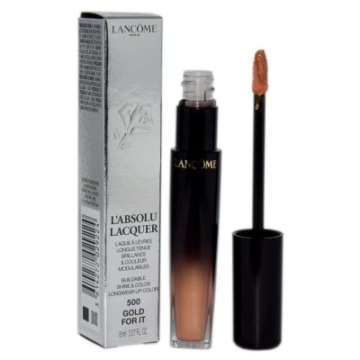 Lancome L'Absolu Lacquer Buildable Shine & Color Longwear Lip Coor lakier do ust 500 Gold For It