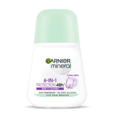 Garnier Mineral 6w1 Protection 48H Floral Fresh antyperspirant Roll on 50 ml