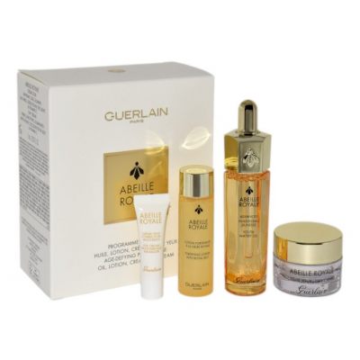 GUERLAIN SET (ABEILLE ROYALE YOUNG WATERY OIL 15ML + FORTIFYING LOTION 15ML + DAY CREAM 7ML + EYE CREAM MULTI WRINKLE 3ML)