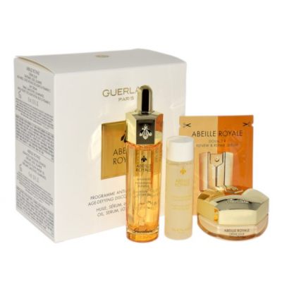 Guerlain zestaw Abeille Royale Cream Day 15ml + Youth Watery Oil 15ml + Double Serum 8x0,6ml + Fortigying Lotion 15 ml