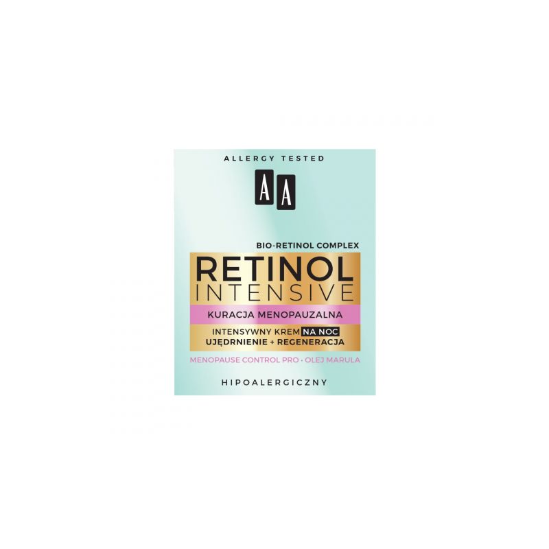Krem do twarzy na noc AA Retinol Intensive Kuracja Menopauzalna 50 ml
