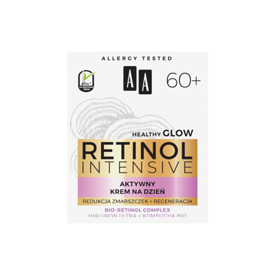 Krem do twarzy na dzień AA Retinol Intensive 60+ redukcja zmarszczek i regeneracja 50ml