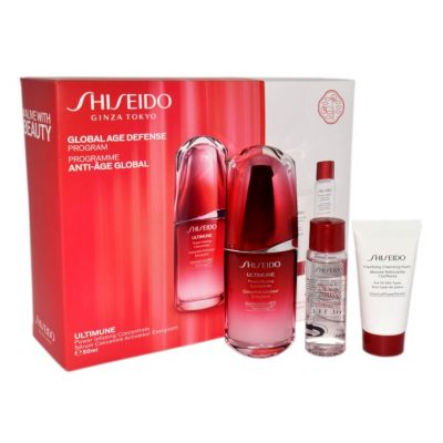 Shiseido zestaw Ultimune Power Infusing Concentrate 50ml+ Clarifying Cleansing Foam 30ml+ Treatment Softener 30 ml