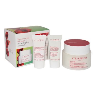 Clarins zestaw Masvelt Body Shaping Cream 200ml + Exfoliating Body Scrub 30ml + Body Lotion 30ml