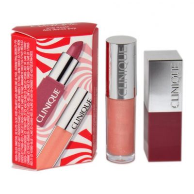 Clinique zestaw do makijażu Lipstick Pop Lip Colour 2,3g + Pop Splash 1,5ml