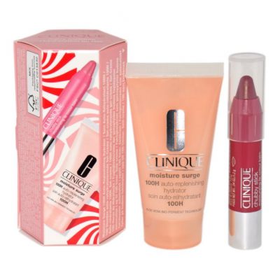 CLINIQUE SET (MOISTURE SURGE 100H 30ML + CHUBBY STICK LIP 21 1,2g)