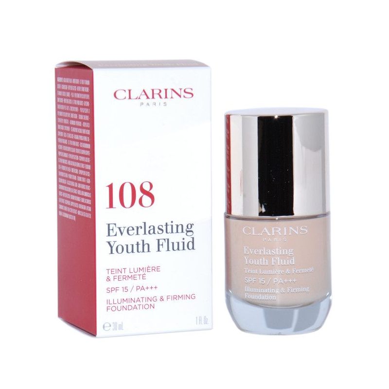 Clarins Everlasting Youth Fluid podkład rozjaśniający 108 Sand 30 ml