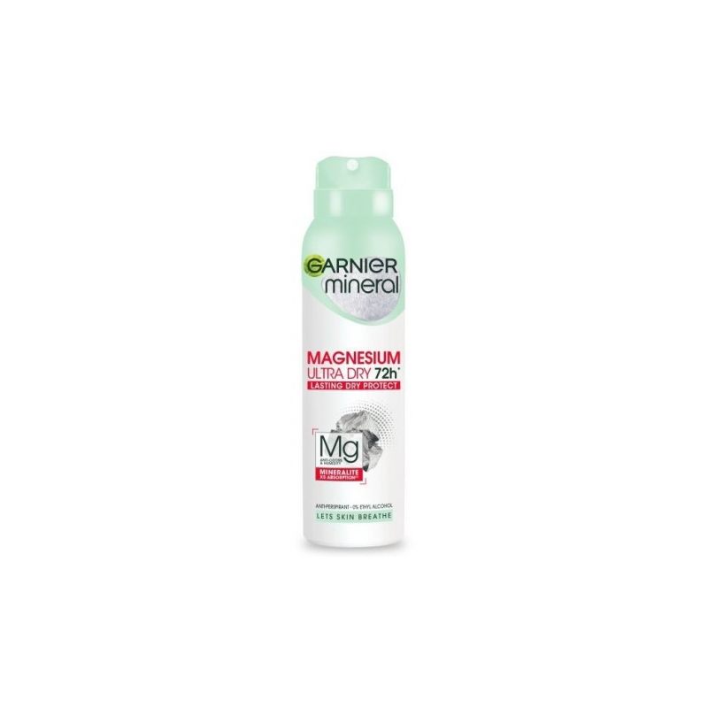 Garnier antyperspirant w sprayu Magnesium Ultra Dry 72H 150ml