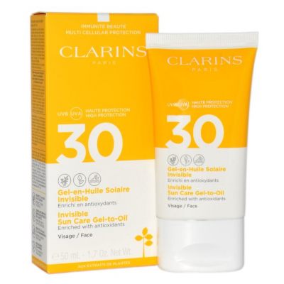Clarins olejek do opalania Invisible Sun Care Gel To Oil Face SPF30 50 ml
