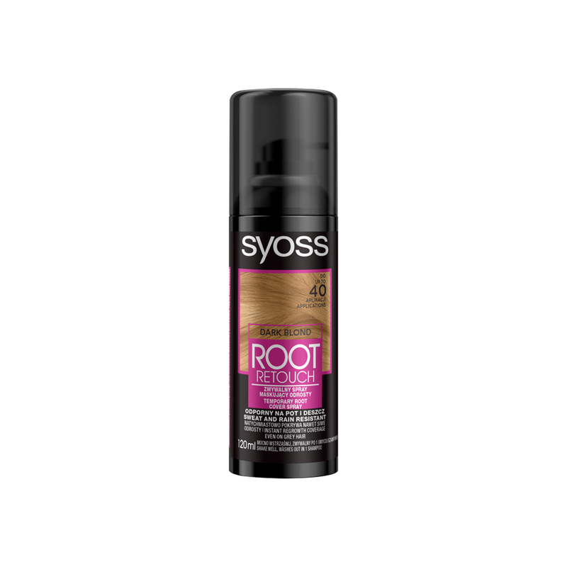 Syoss Spray do retuszu odrostów Root Retoucher Ciemny Blond 120 ml