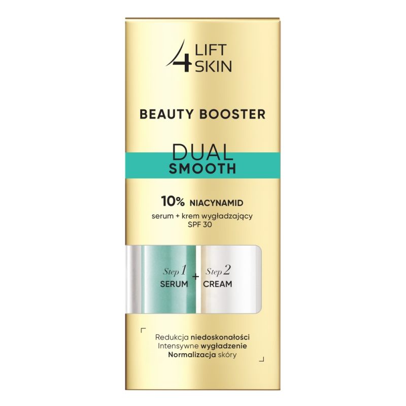 Lift4Skin Beauty Booster Dual Smooth 10% Niacynamyd serum + krem wygładzający SPF 30 2x15 ml