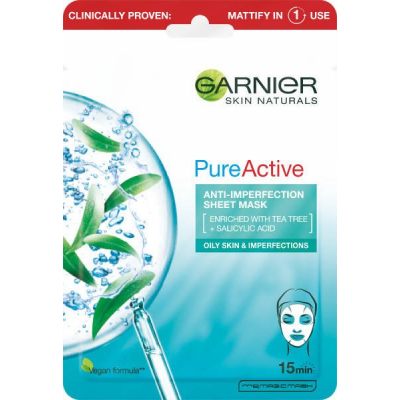 Garnier Skin Naturals Pure Active platynowa maska z oczyszczającym efektem 28 g