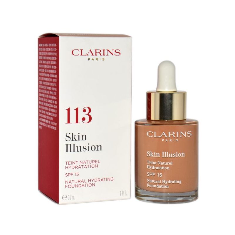Clarins podkład nawilżający Skin Illusion Natural Hydrating Foundation SPF 15 113 Chestnut 30ml
