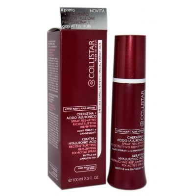 Collistar spray do ochrony wygładzający i regenerujący włosy Keratin+Hyaluronic Acid Reducing Repluming Fix Active Spray 100 ml