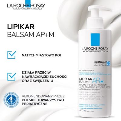 La Roche-Posay Lipikar Baume AP+M regenerujący balsam do ciała dla skóry suchej i atopowej 400 ml