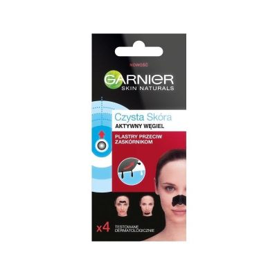 Garnier Skin Naturals plastry przeciw zaskórnikom z aktywnym węglem 4szt