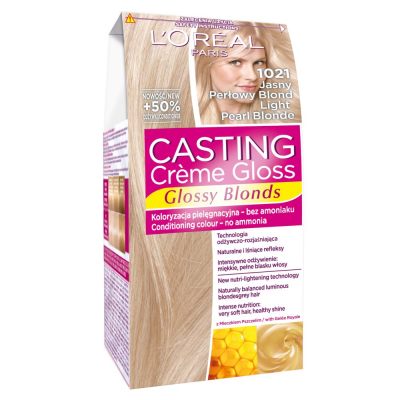 LOreal Paris Casting Creme Gloss Farba do włosów 1021 jasny perłowy blond