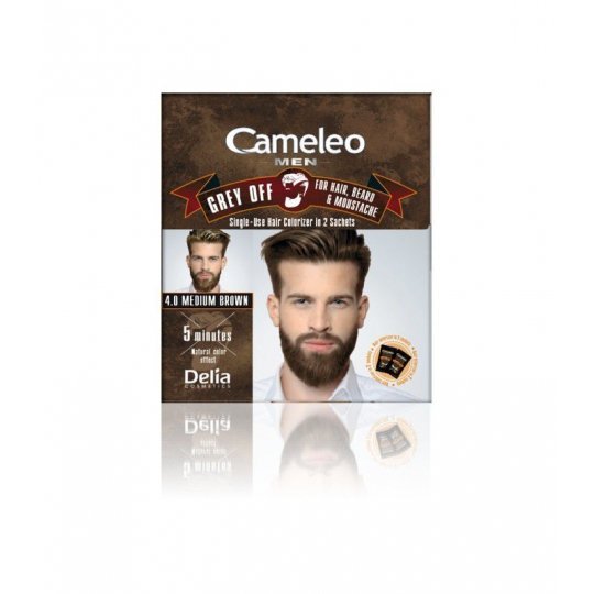DELIA Cameleo Men 4.0 Medium Brown - Farba do brody, włosów i wąsów 15ml