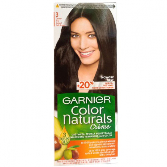 Garnier Color Naturals Farba 3 Ciemny Brąz - farba do włosów
