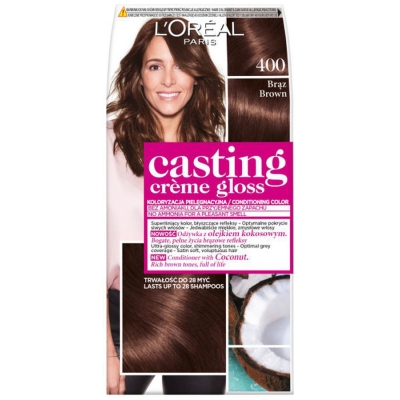 Loreal Casting Creme Gloss 400 brąz farba do włosów