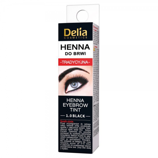 Delia Cosmetics Henna do brwi 1.0 Czarna