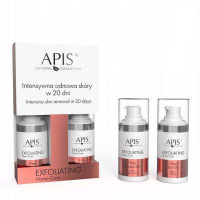 APIS intensywna odnowa skóry w 20 dni - zestaw eksfoliacja domowa