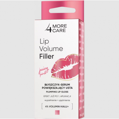 More4care Lip Volume Filler Błyszczyk-serum powiększający usta juicy pink 4,8 g