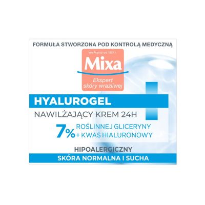 Mixa Hyalurogel lekki krem do twarzy intensywnie nawilżający 50 ml