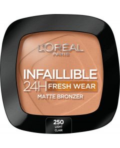 Loreal Infaillible Fresh Wear 24h bronzer z matowym wykończeniem 250 Light 9 g