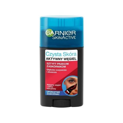 Garnier Skin Naturals złuszczający sztyft z aktywnym węglem przeciw zaskórnikom 50 ml