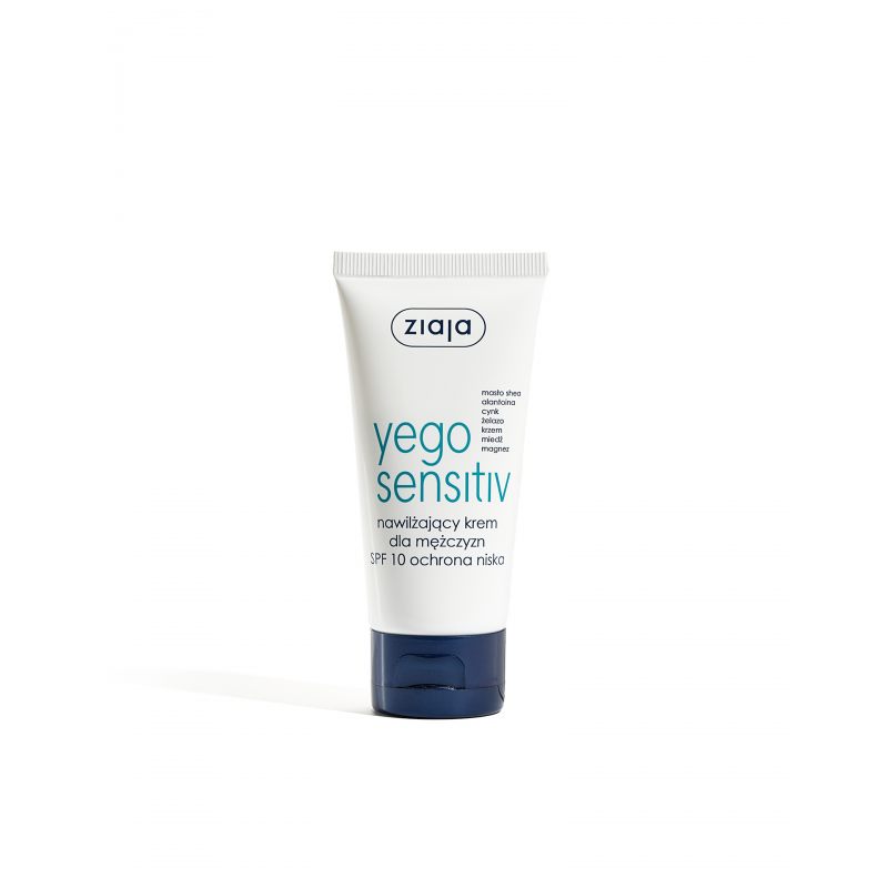 Ziaja Yego Sensitiv Men nawilżający krem do twarzy dla mężczyzn 50 ml Ziaja Yego Sensitiv Men nawilżający krem do twarzy dla mężczyzn 50 ml