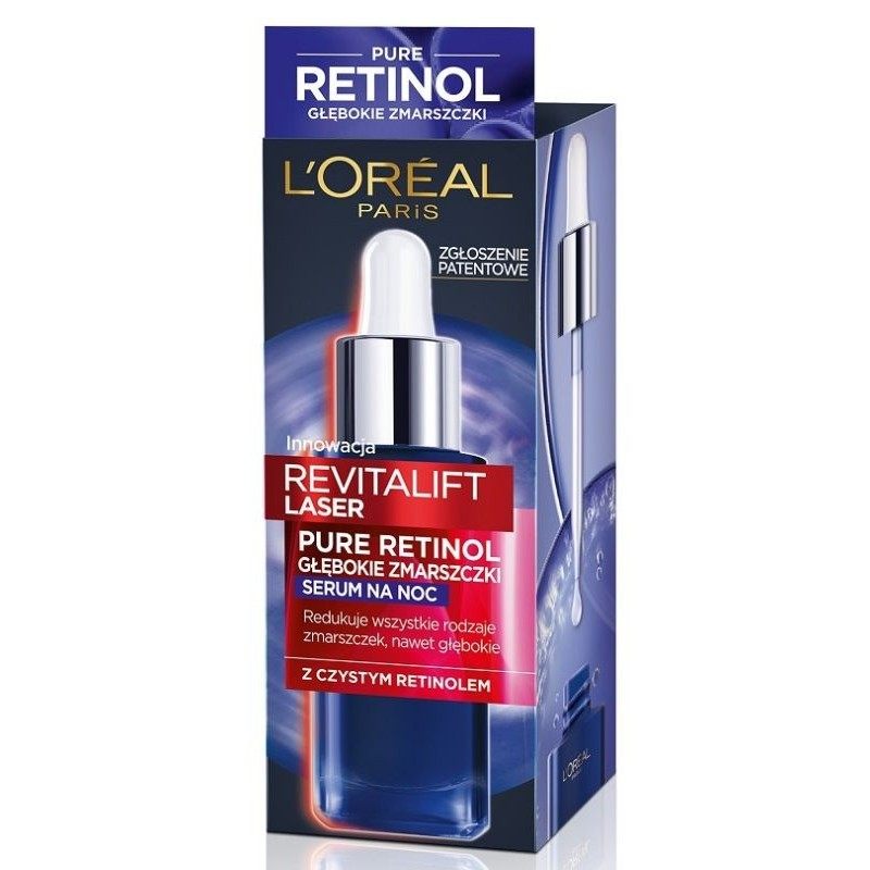 L`Oreal Revitalift Laser Pure Retinol serum redukujące zmarszczki na noc 30 ml L`Oreal Revitalift Laser Pure Retinol serum redukujące zmarszczki na noc 30 ml