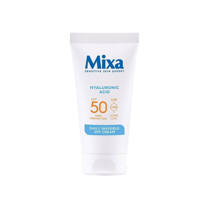 Mixa Nawilżający krem do twarzy SPF50 przeciw przesuszeniom z kwasem hialuronowy 50 ml Mixa Nawilżający krem do twarzy SPF50 przeciw przesuszeniom z kwasem hialuronowy 50 ml