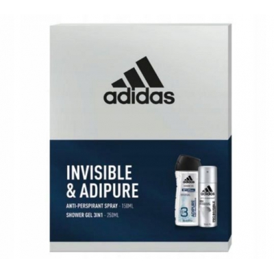 Adidas Man Invisible & Adipure Zestaw