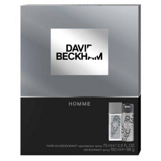 David Beckham Zestaw prezentowy Homme (deo spray 150ml + deo naturalny spray 75ml)