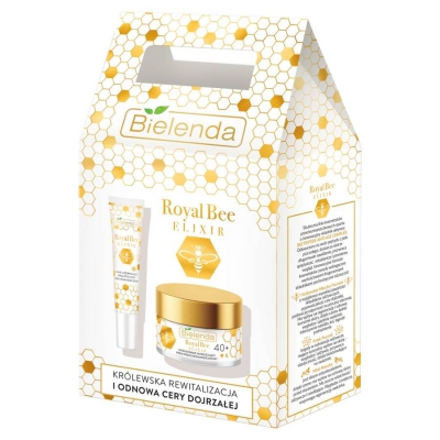 Bielenda Zestaw Kosmetyków krem przciwzmarszczkowy, krem pod oczy Royal Bee Elixir 40+