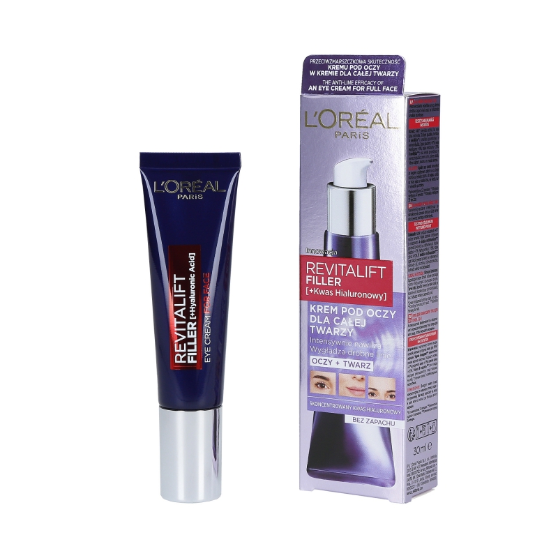 Loreal REVITALIFT FILLER - Krem pod oczy dla całej twarzy - 30 ml Loreal REVITALIFT FILLER - Krem pod oczy dla całej twarzy - 30 ml