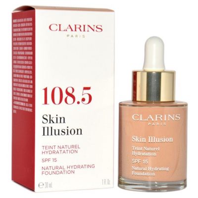 Clarins podkład nawilżający Skin Illusion Natural Hydrating Foundation SPF 15 108.5 Cashew 30ml