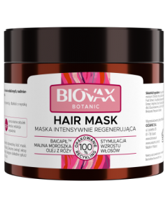 Biovax Botanic maska regenerująca Baicapil malina moroszka olej z róży 250 ml